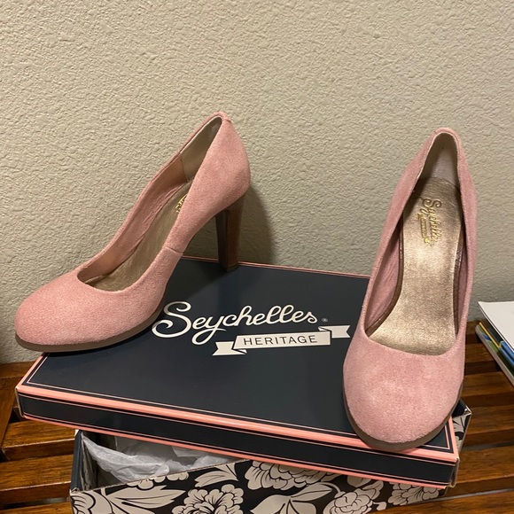 Seychelles - Keyboard Heels -Rose Suede 7.5 NEW - Picture 3 of 4